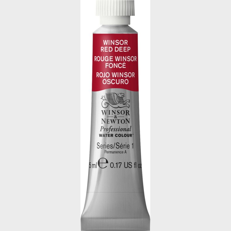 Winsor &amp; Newton - Akvarelfarve - Winsor Red Deep 5 Ml