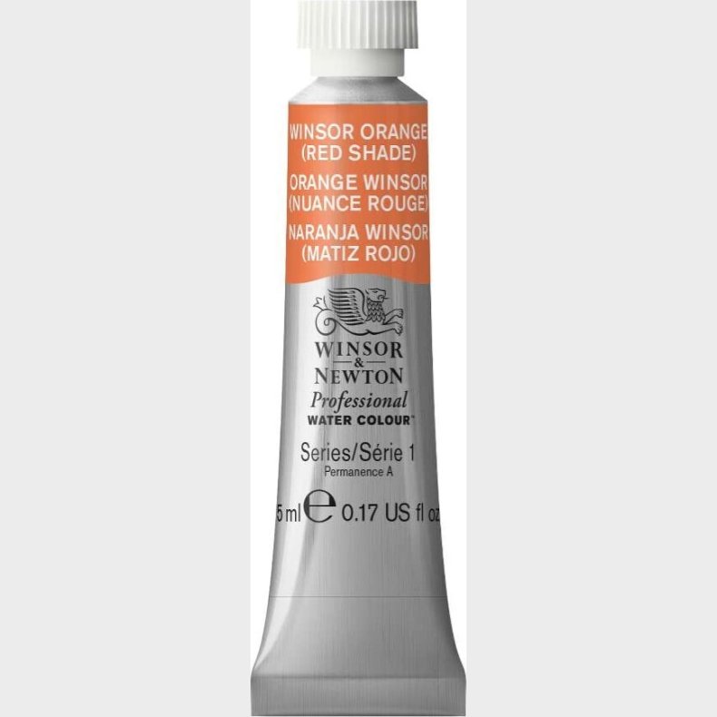 Winsor &amp; Newton - Akvarelfarve - Winsor Orange - Red Shade 5 Ml
