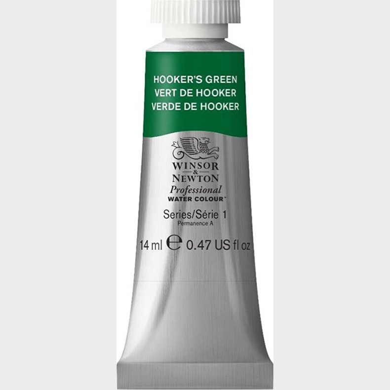 Winsor &amp; Newton - Akvarelfarve - Hookers Green 14 Ml