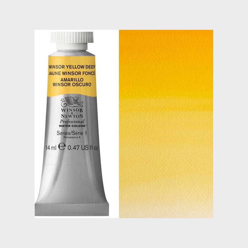 Winsor &amp; Newton - Akvarelfarve - Winsor Yellow Deep 14 Ml