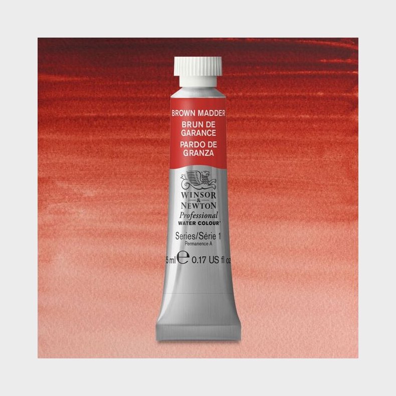 Winsor &amp; Newton - Akvarelfarve - Brown Madder 5 Ml
