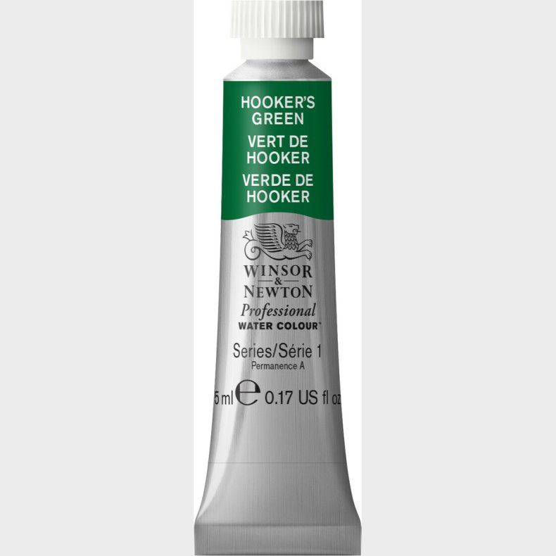 Winsor &amp; Newton - Akvarelfarve - Hookers Green 5 Ml