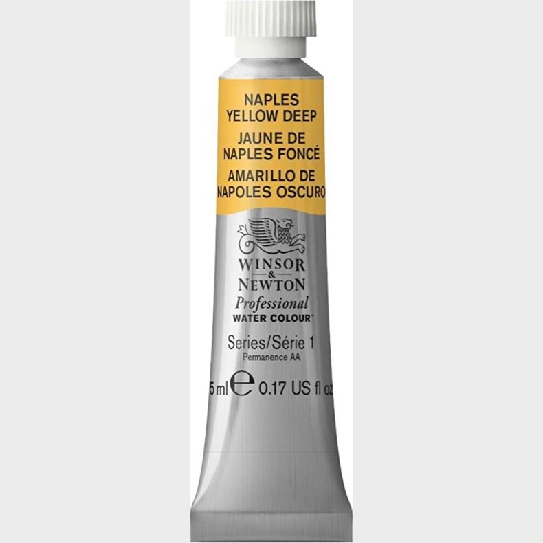 Winsor &amp; Newton - Akvarelfarve - Naples Yellow Deep 5 Ml