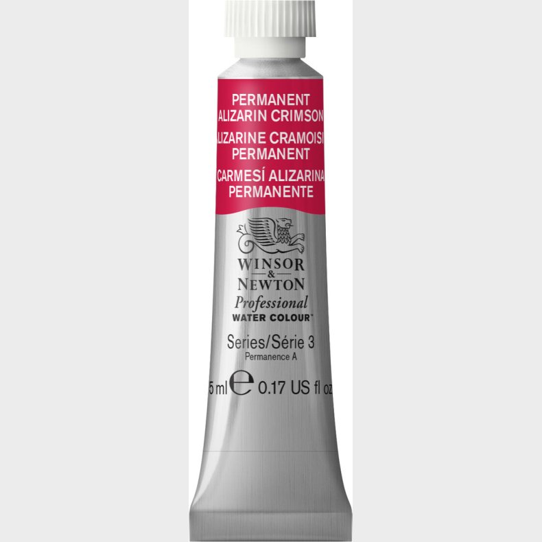 Winsor &amp; Newton - Akvarelfarve - Permanent Alizarin Crimson 5 Ml