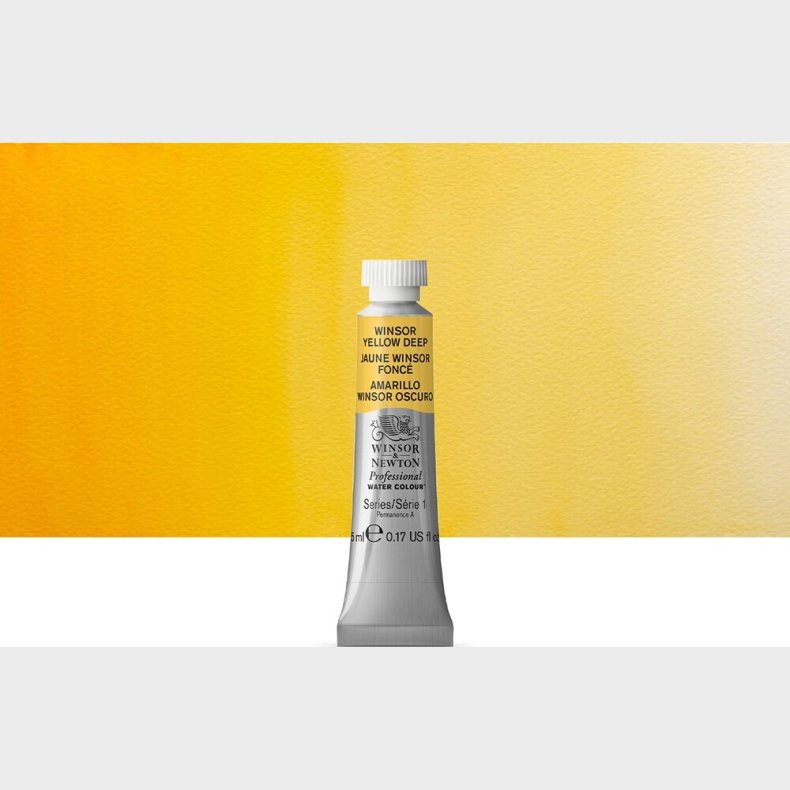 Winsor &amp; Newton - Akvarelfarve - Winsor Yellow Deep 5 Ml