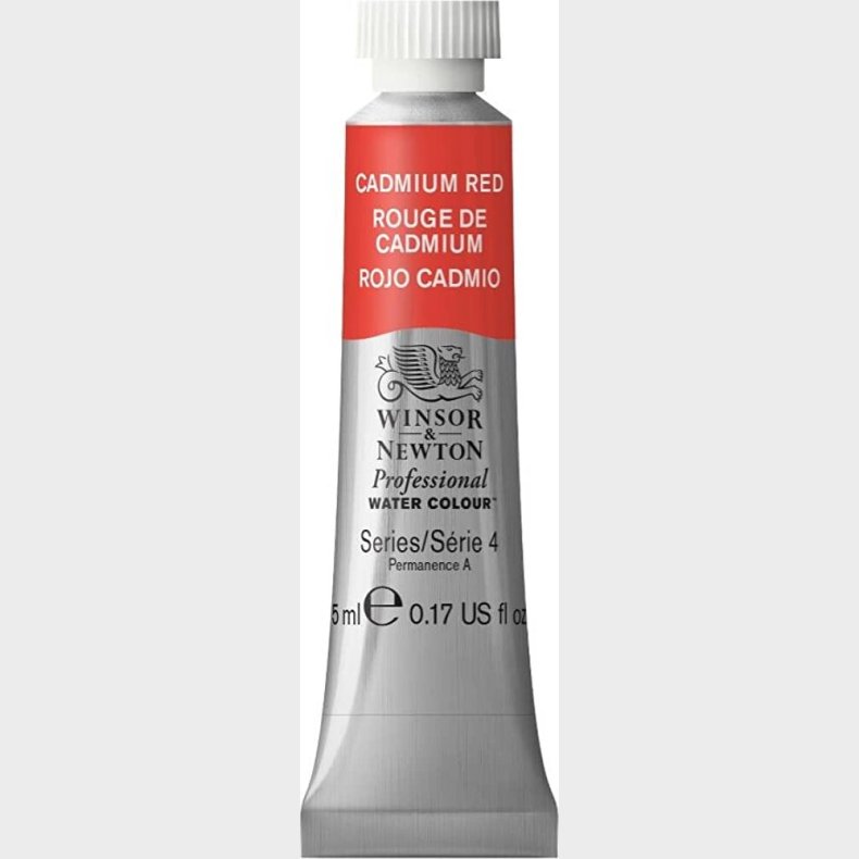 Winsor &amp; Newton - Akvarelfarve - Cadmium Red Deep 5 Ml