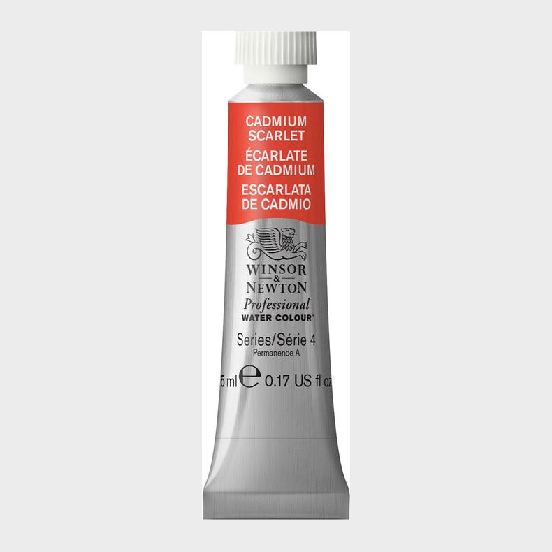 Winsor &amp; Newton - Akvarelfarve - Cadmium Scarlet 5 Ml