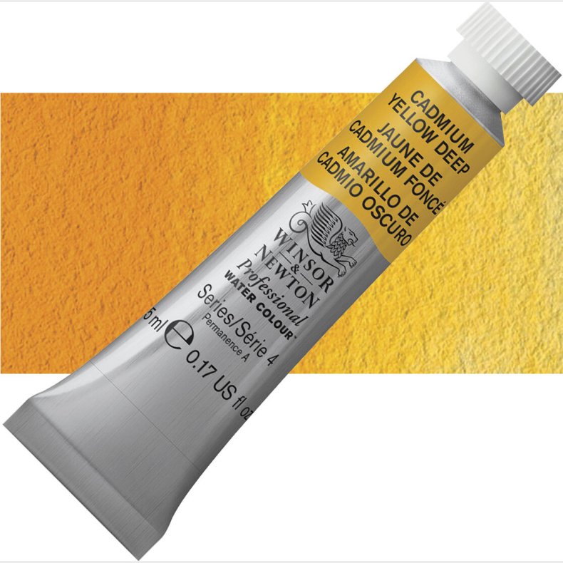 Winsor &amp; Newton - Akvarelfarve - Cadmium Yellow Deep 5 Ml