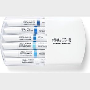 Winsor & Newton - Pigment Marker Tusser - Bl Toner - 6 Stk