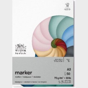 Tegneblok - A3 - Marker - 50 Ark - Winsor & Newton