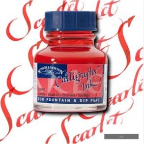 Winsor & Newton - Calligraphy Ink - Blk - Scarlet 30 Ml