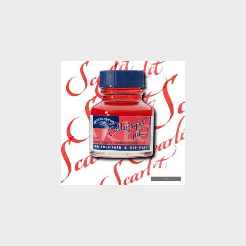 Winsor &amp; Newton - Calligraphy Ink - Blk - Scarlet 30 Ml