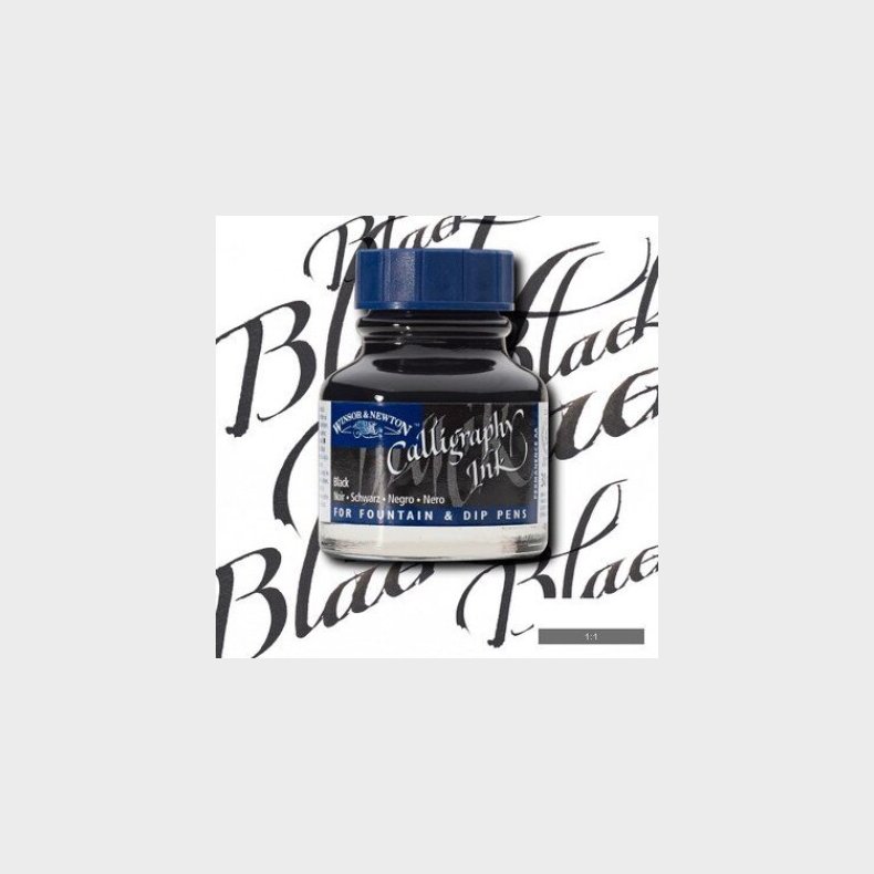 Winsor &amp; Newton - Calligraphy Ink Blk - Sort 30 Ml