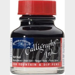 Winsor & Newton - Calligraphy Ink - Blk - Sort Mat 30 Ml