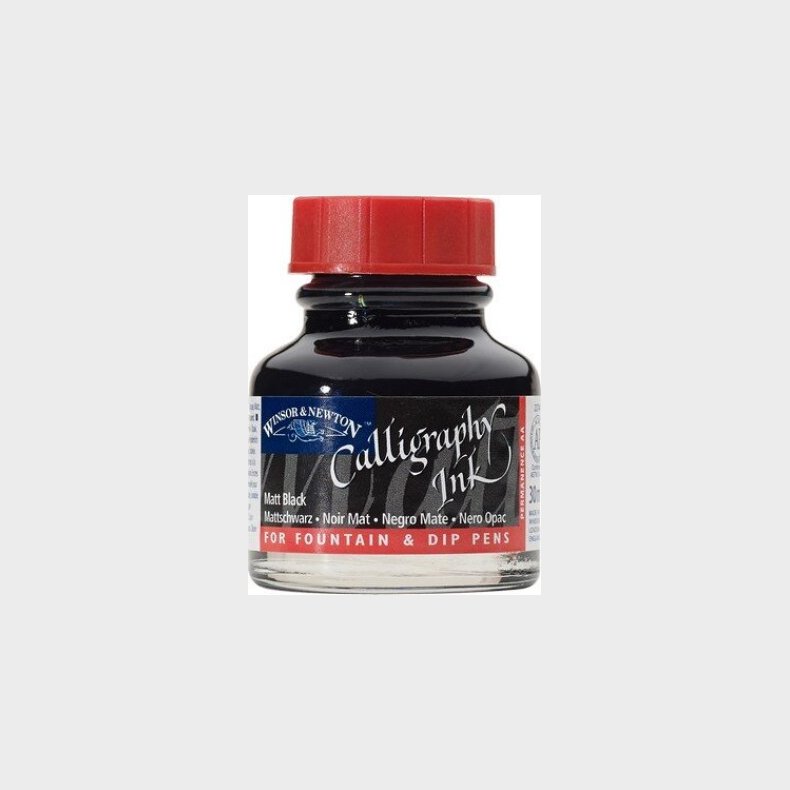 Winsor &amp; Newton - Calligraphy Ink - Blk - Sort Mat 30 Ml