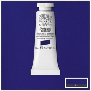 Winsor & Newton - Designers Gouache Maling - Winsor Violet Dioxazine 14 Ml