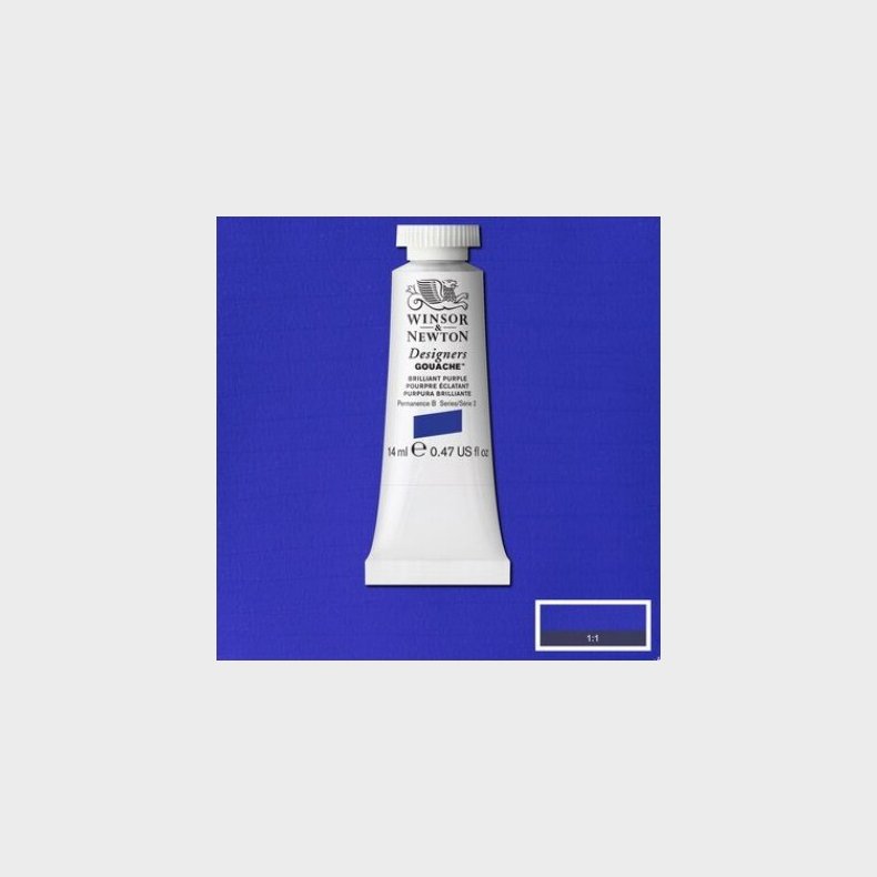 Winsor &amp; Newton - Designers Gouache Maling - Brilliant Purple 14 Ml