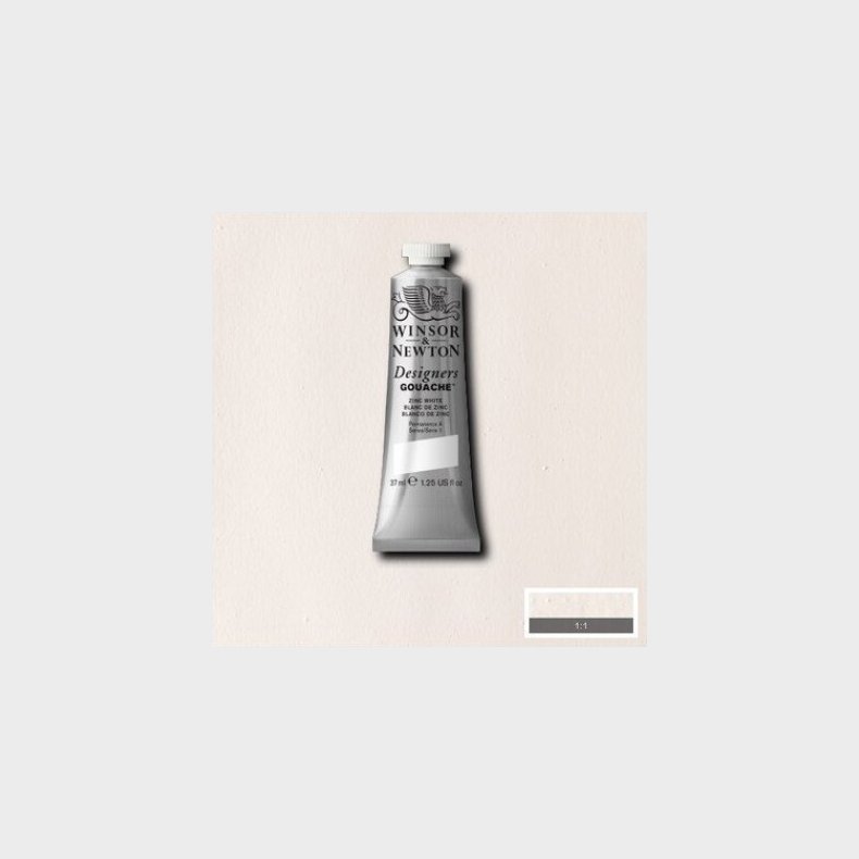 Winsor &amp; Newton - Akvarelfarve - Gouache - Zinc White 37 Ml