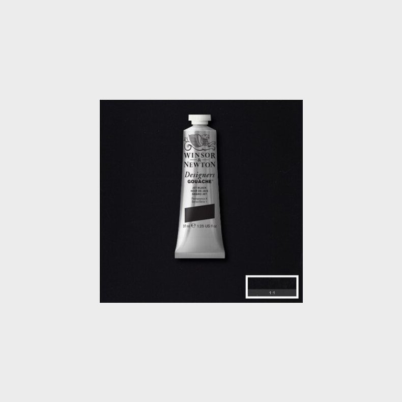 Winsor &amp; Newton - Akvarelfarve - Gouache - Jet Black 37 Ml