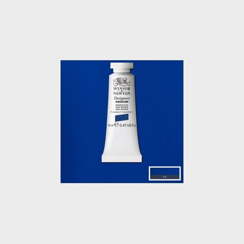 Winsor &amp; Newton - Designers Gouache Maling - Winsor Blue 14 Ml