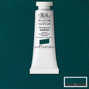 Winsor & Newton - Akvarelfarve - Gouache - Viridian 14 Ml