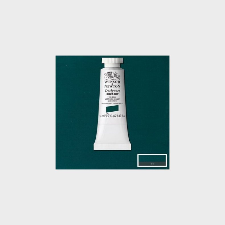 Winsor & Newton - Akvarelfarve - Gouache - Viridian 14 Ml
