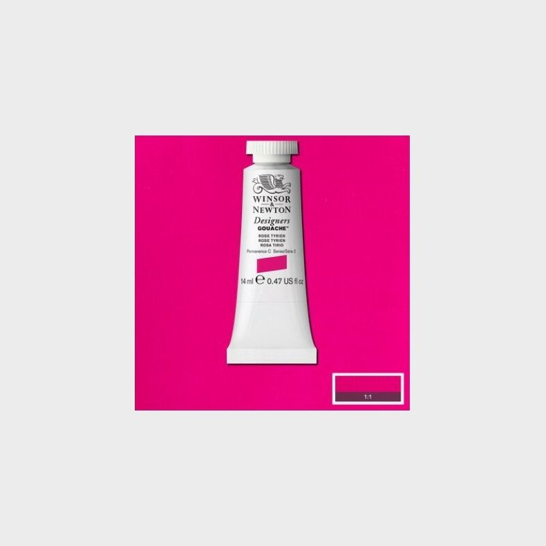 Winsor &amp; Newton - Akvarelfarve - Gouache - Rose Tyrien 14 Ml