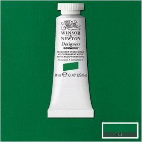 Winsor & Newton - Akvarelfarve - Gouache - Permanent Green Middle 14 Ml