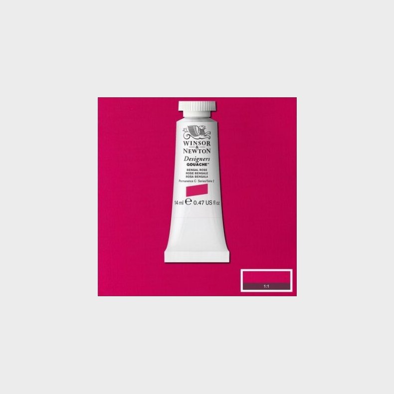 Winsor &amp; Newton - Akvarelfarve - Gouache - Bengal Rose 14 Ml