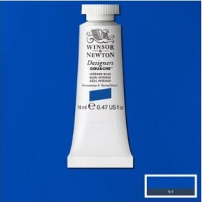 Winsor & Newton - Akvarelfarve - Gouache - Intense Blue 14 Ml