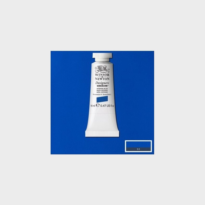 Winsor &amp; Newton - Akvarelfarve - Gouache - Intense Blue 14 Ml