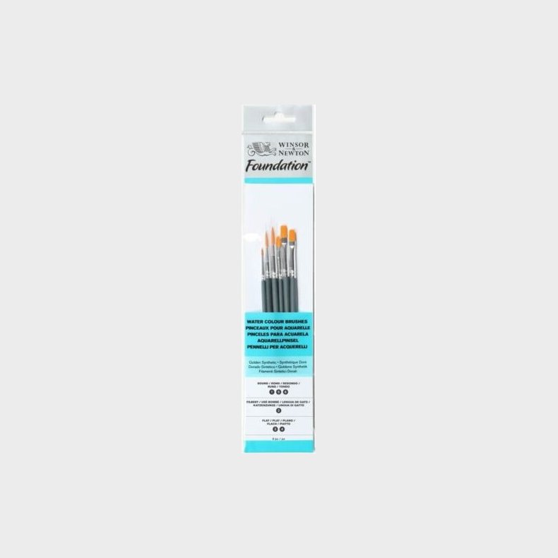Winsor &amp; Newton - Foundation Brushes - Water Colour - 6 Stk - Malerpensler