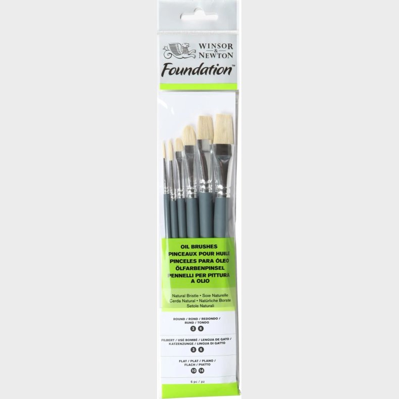 Winsor &amp; Newton - Foundation Brushes - Oil - 6 Stk - Malerpensler
