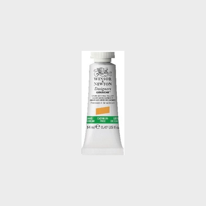 Winsor &amp; Newton - Gouache Maling - Cadmium Free Yellow 14 Ml