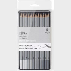 Grafit Blyanter - St Med 12 Stk - Winsor & Newton