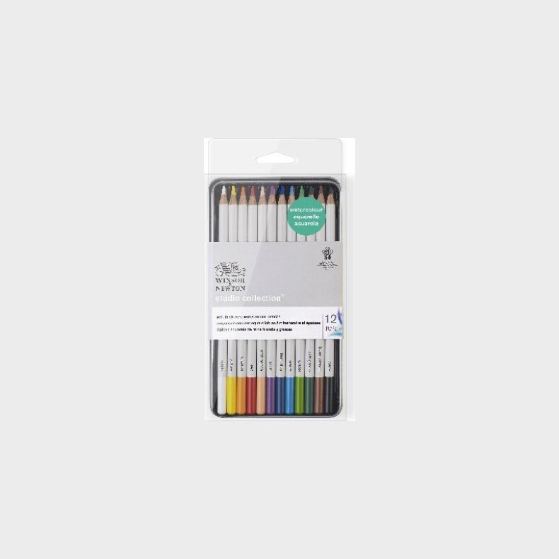 Winsor &amp; Newton - Akvarel Farveblyanter St - Studio Collection - 12 Farver