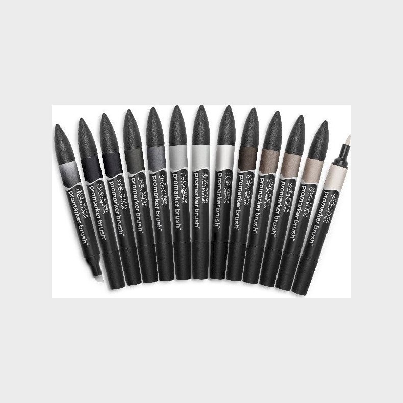 Winsor &amp; Newton - Promarker Tusser - Neutrale Toner - 12 Farver