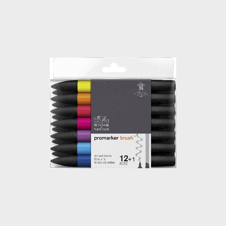 Winsor &amp; Newton - Promarker Tusser - Levende Toner - 12 Farver