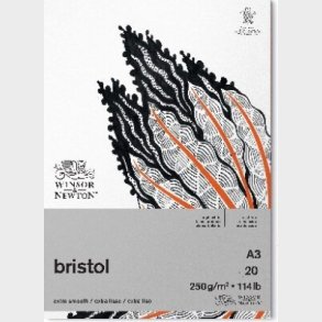 Tegneblok - A3 - 20 Ark - Bristol - Winsor & Newton