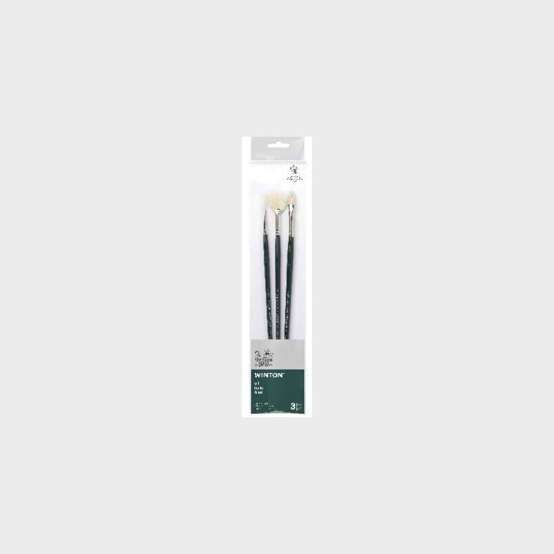Winsor &amp; Newton - Winton Brush Long Handle - Malerpensler 3 Stk