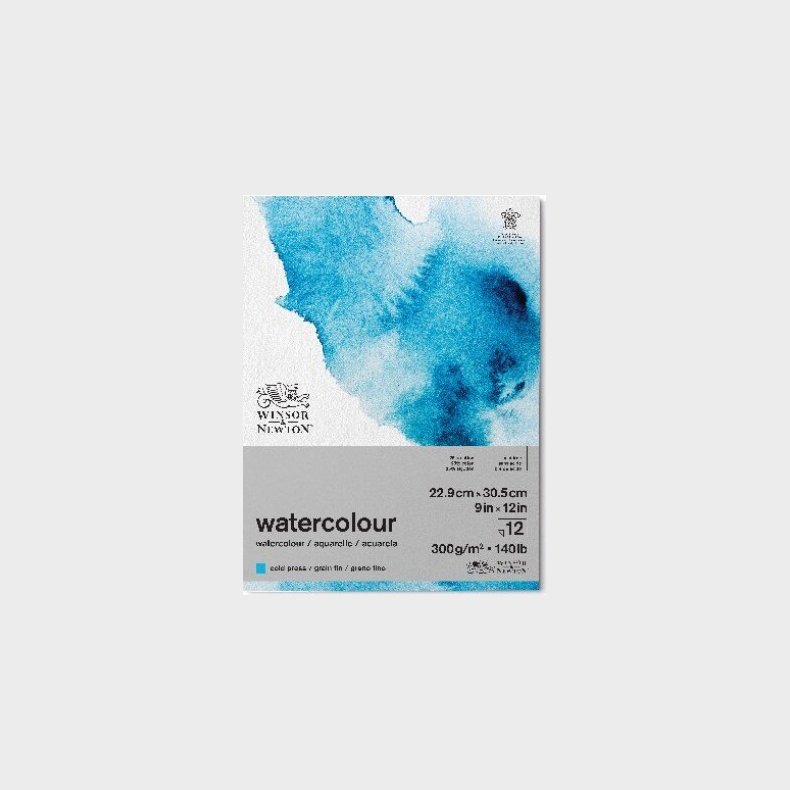Winsor &amp; Newton - Akvarelpapir - 22x30 Cm - Cold Press - 12 Ark