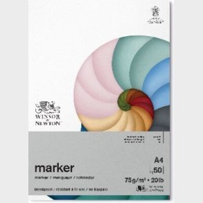 Tegneblok - A4 - Marker - 50 Sider - Winsor & Newton