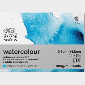 Akvarelblok - A6 - Koldpresset - 15 Sider - Winsor & Newton