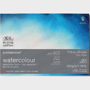 Winsor & Newton - Akvarelpapir - 17x25 Cm - Hot Press - 20 Ark