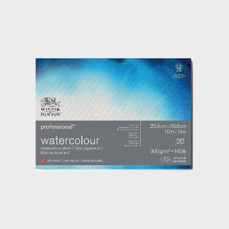 Winsor &amp; Newton - Akvarelpapir - 25x35 Cm - Hot Press - 20 Ark
