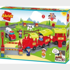 Togbane Legetj Med Tog Og Figurer - Ecoiffier Abrick