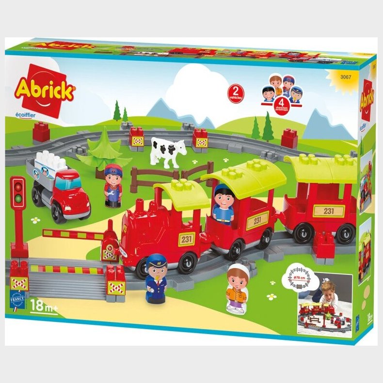 Togbane Legetj Med Tog Og Figurer - Ecoiffier Abrick