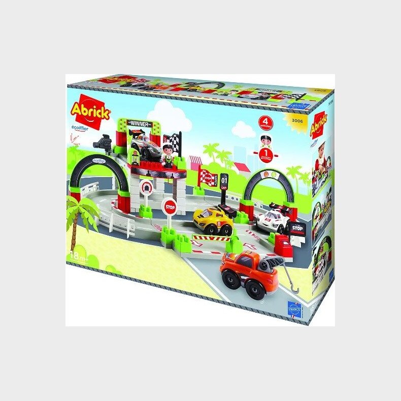 Racerbane Legetj Inkl. 4 Biler Og Figur - Ecoiffier Abrick