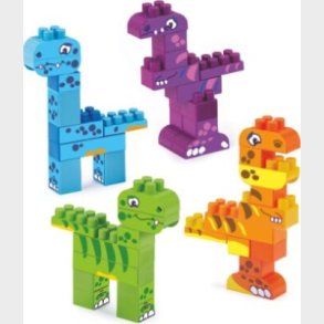 Ecoiffier Abrick - Dinosaurer - Kasse Med 150 Klodser