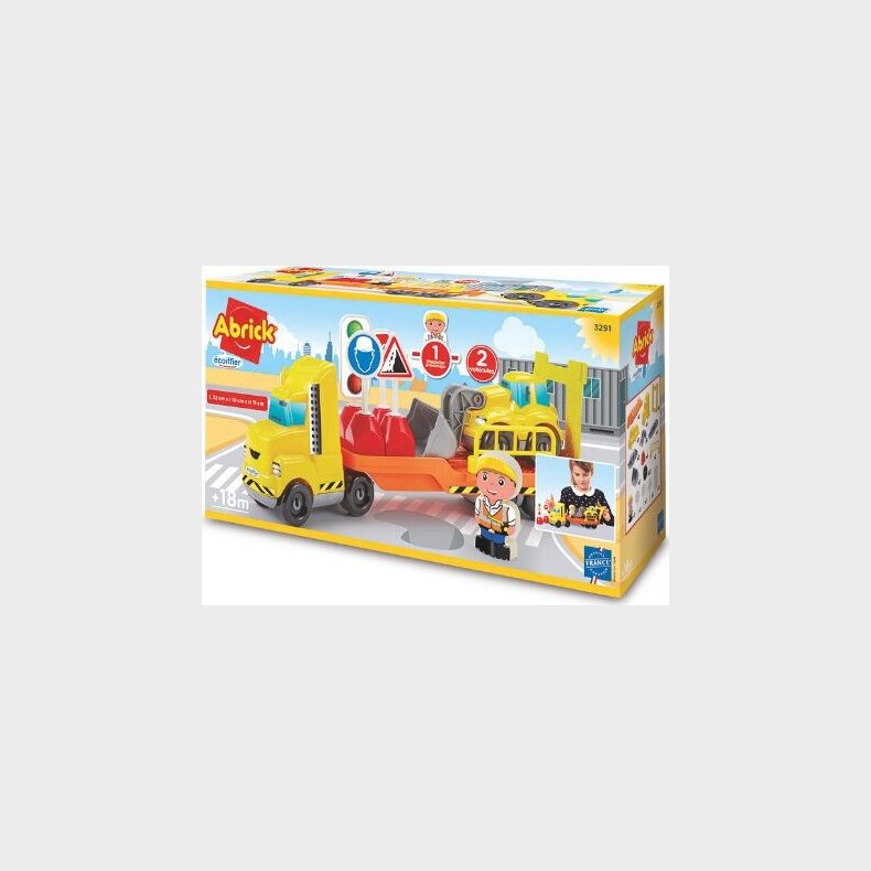Legetjs Lastbil Med Gummiged Og Tilbehr - Ecoiffier Abrick